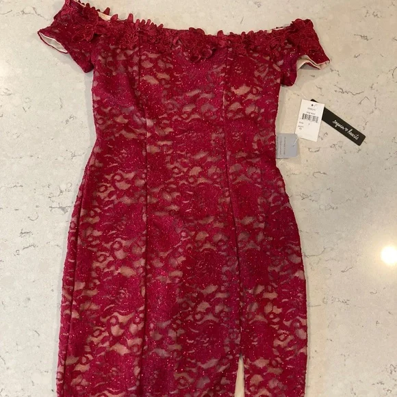 sequin hearts red dress Sequin hearts formal dress Size 7 Used once Has some